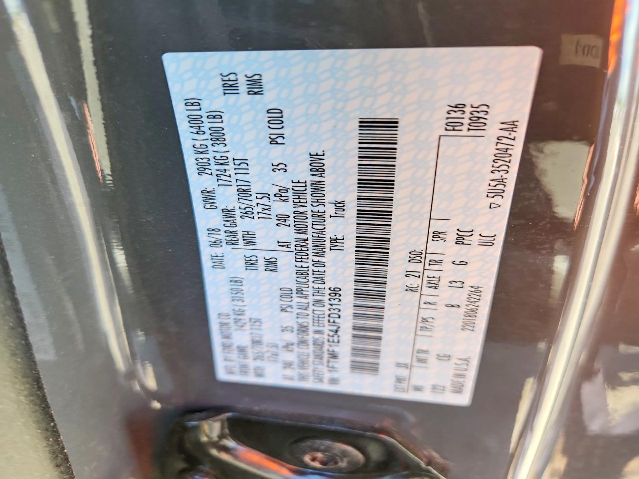 2018 FORD F150 photo 12