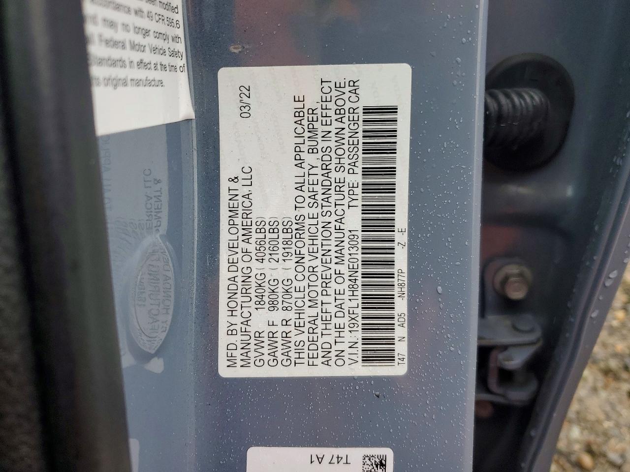 2022 HONDA CIVIC SPORT TOURING photo 37