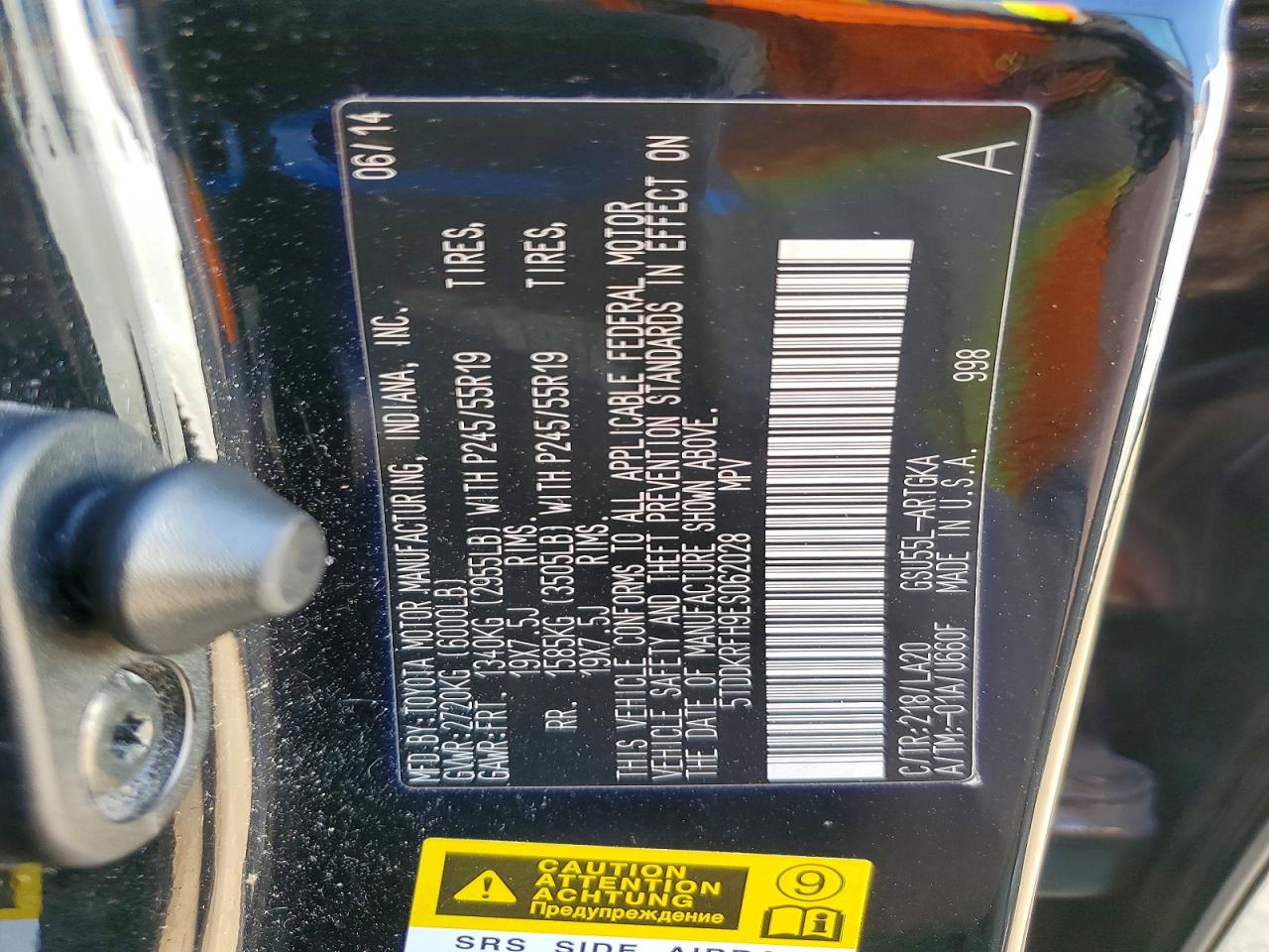 2014 TOYOTA HIGHLANDER LIMITED PLATINUM photo 23