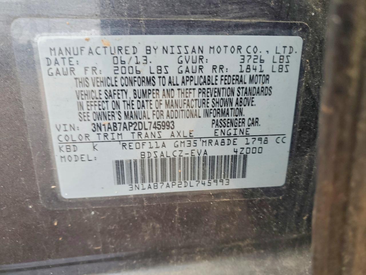 2013 NISSAN SENTRA S photo 34