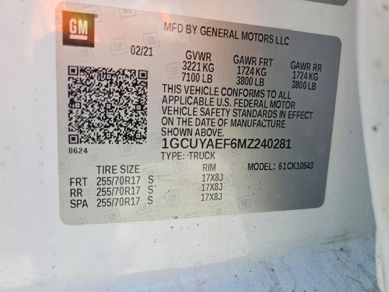2021 CHEVROLET SILVERADO K1500 photo 25