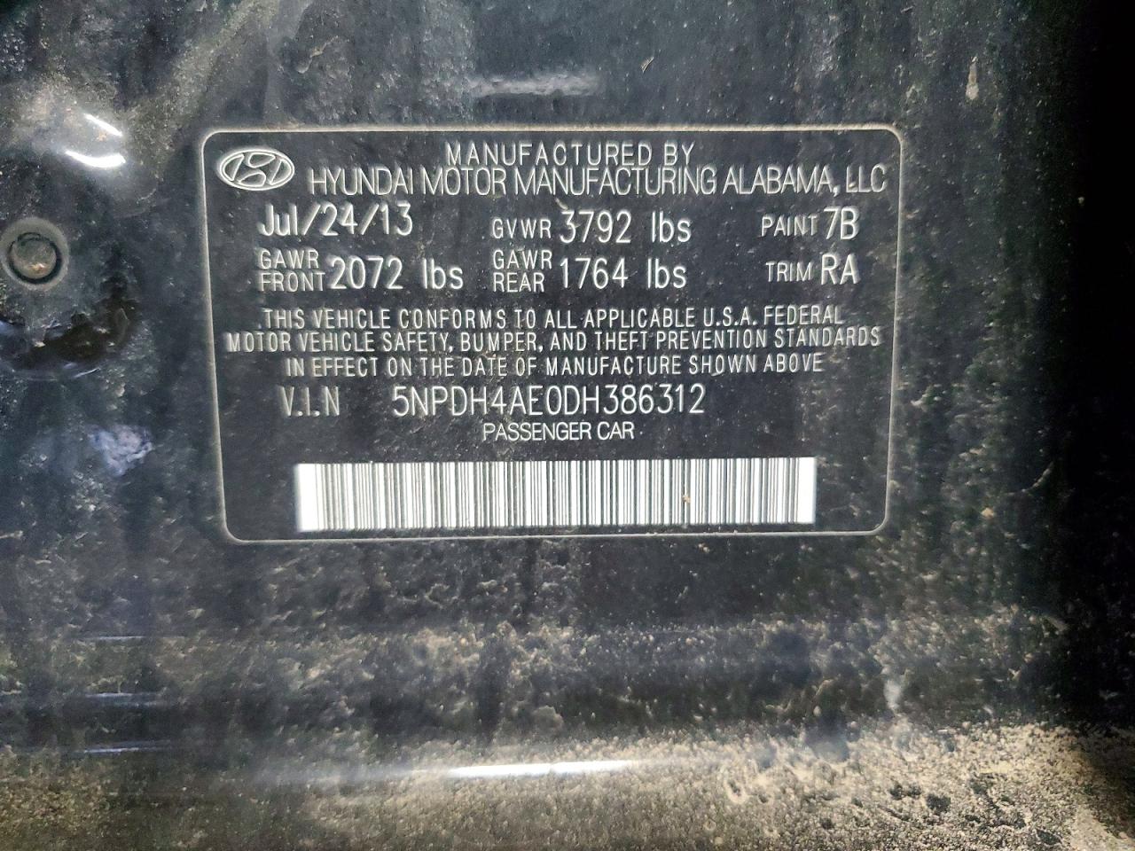 2013 HYUNDAI ELANTRA LIMITED photo 23