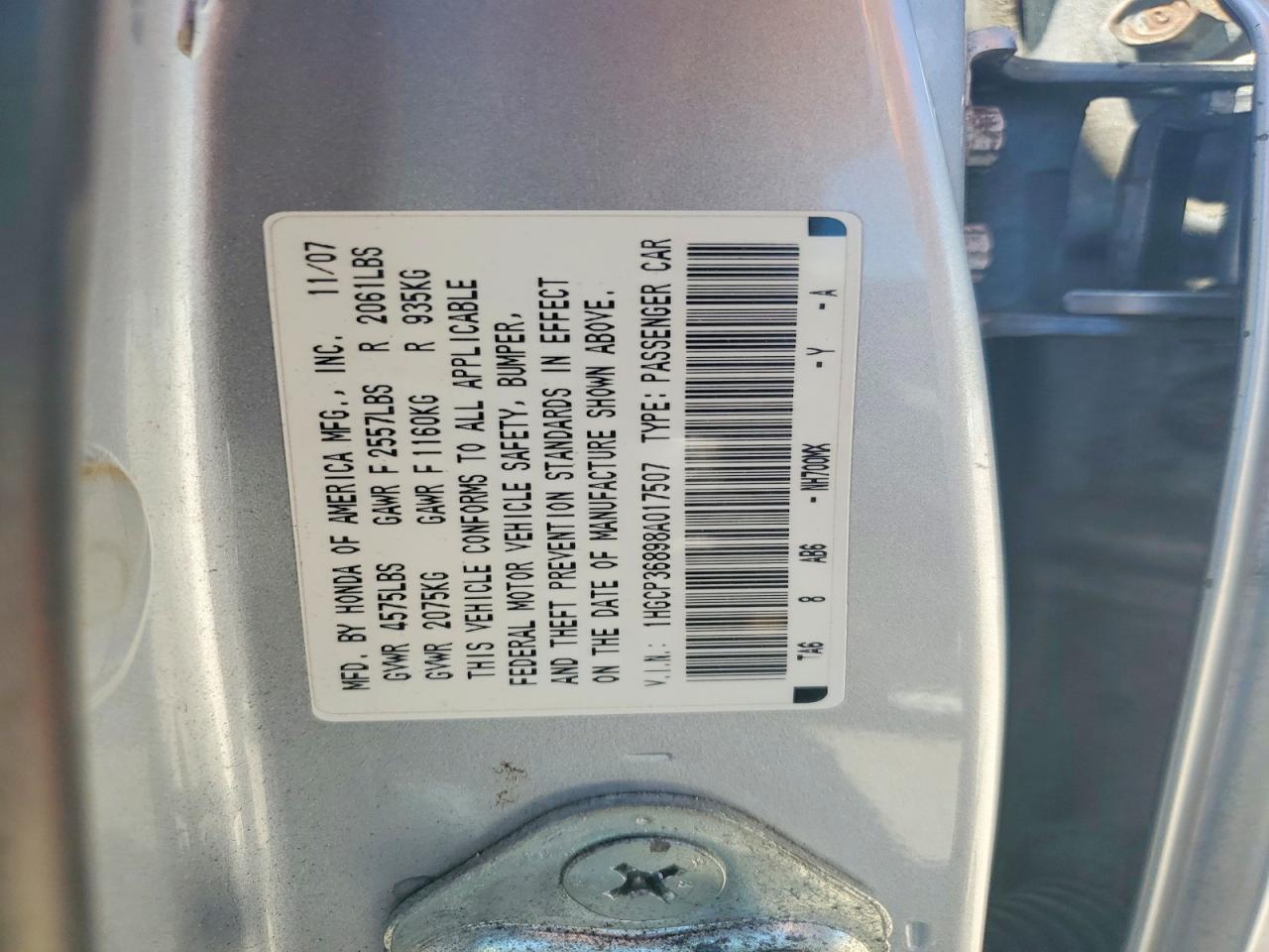 2008 HONDA ACCORD EXL photo 37