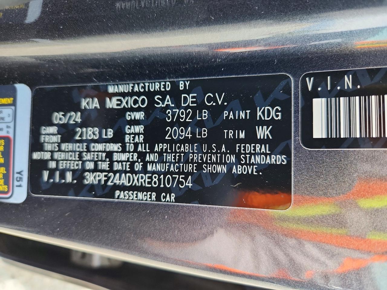 2024 KIA FORTE LXS photo 12