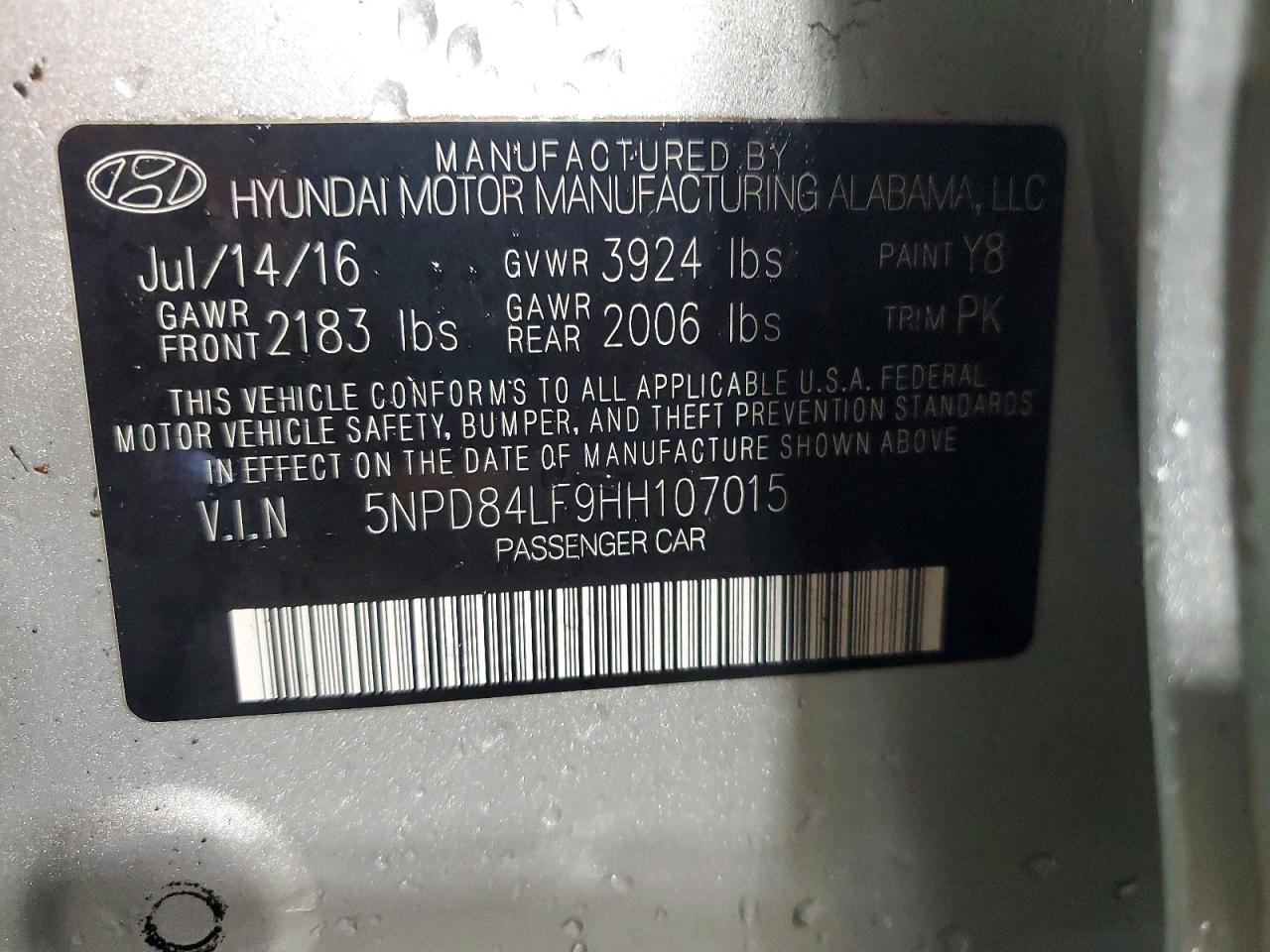 2017 HYUNDAI ELANTRA SE photo 23