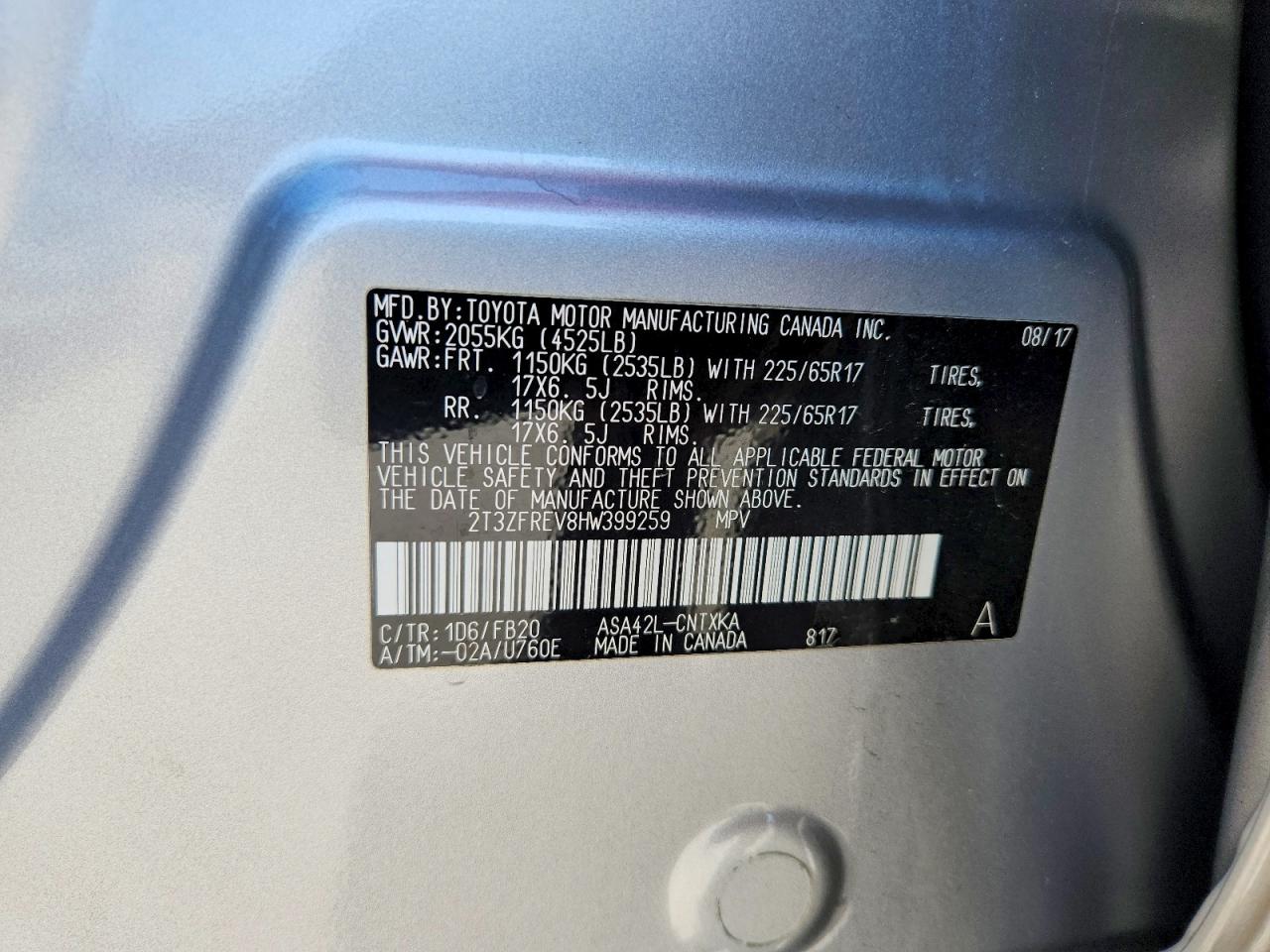 2017 TOYOTA RAV4 LE photo 37