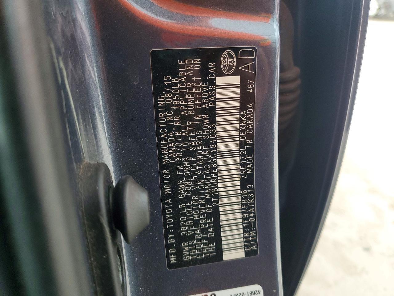2016 TOYOTA COROLLA LE photo 34