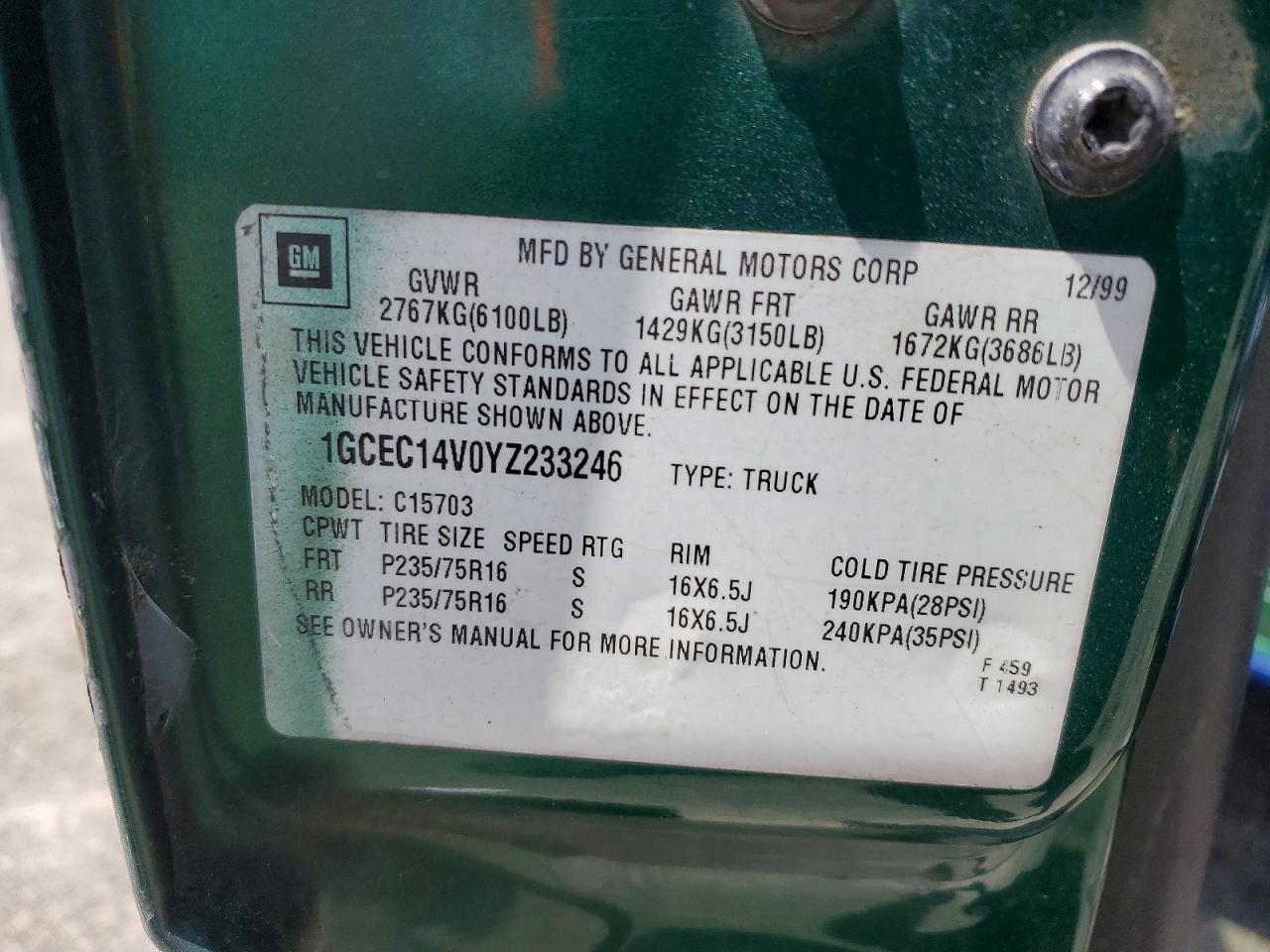 2000 CHEVROLET SILVERADO photo 23