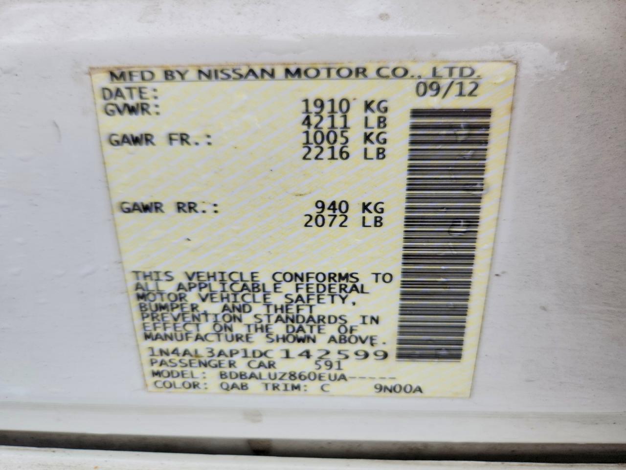 2013 NISSAN ALTIMA 2.5 photo 37