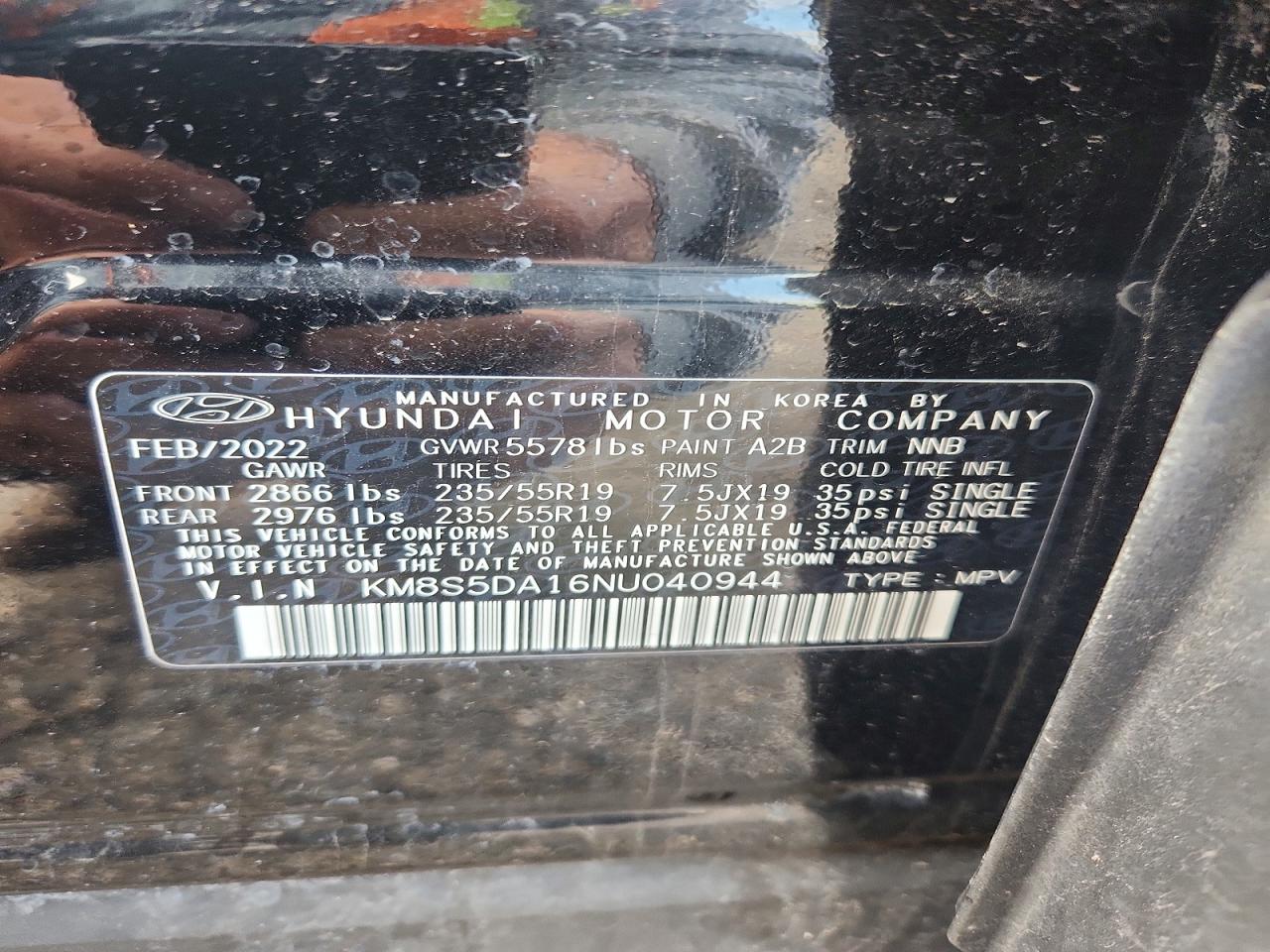 2022 HYUNDAI SANTA FE LIMITED photo 25