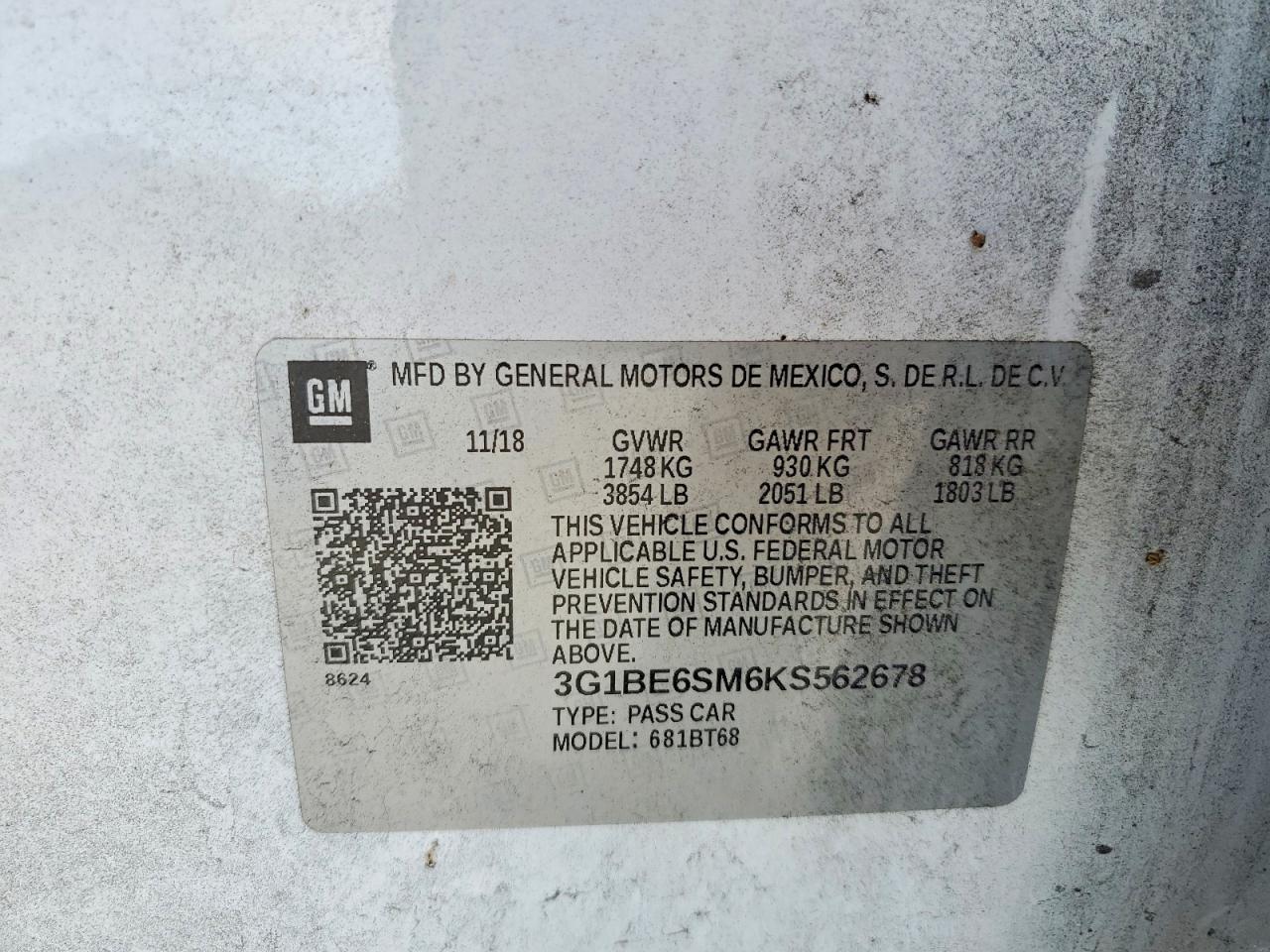 2019 CHEVROLET CRUZE LT photo 34