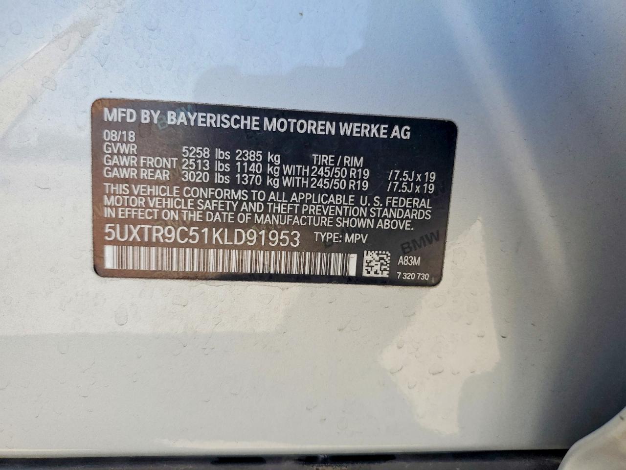 2019 BMW X3 XDRIVE30I photo 13