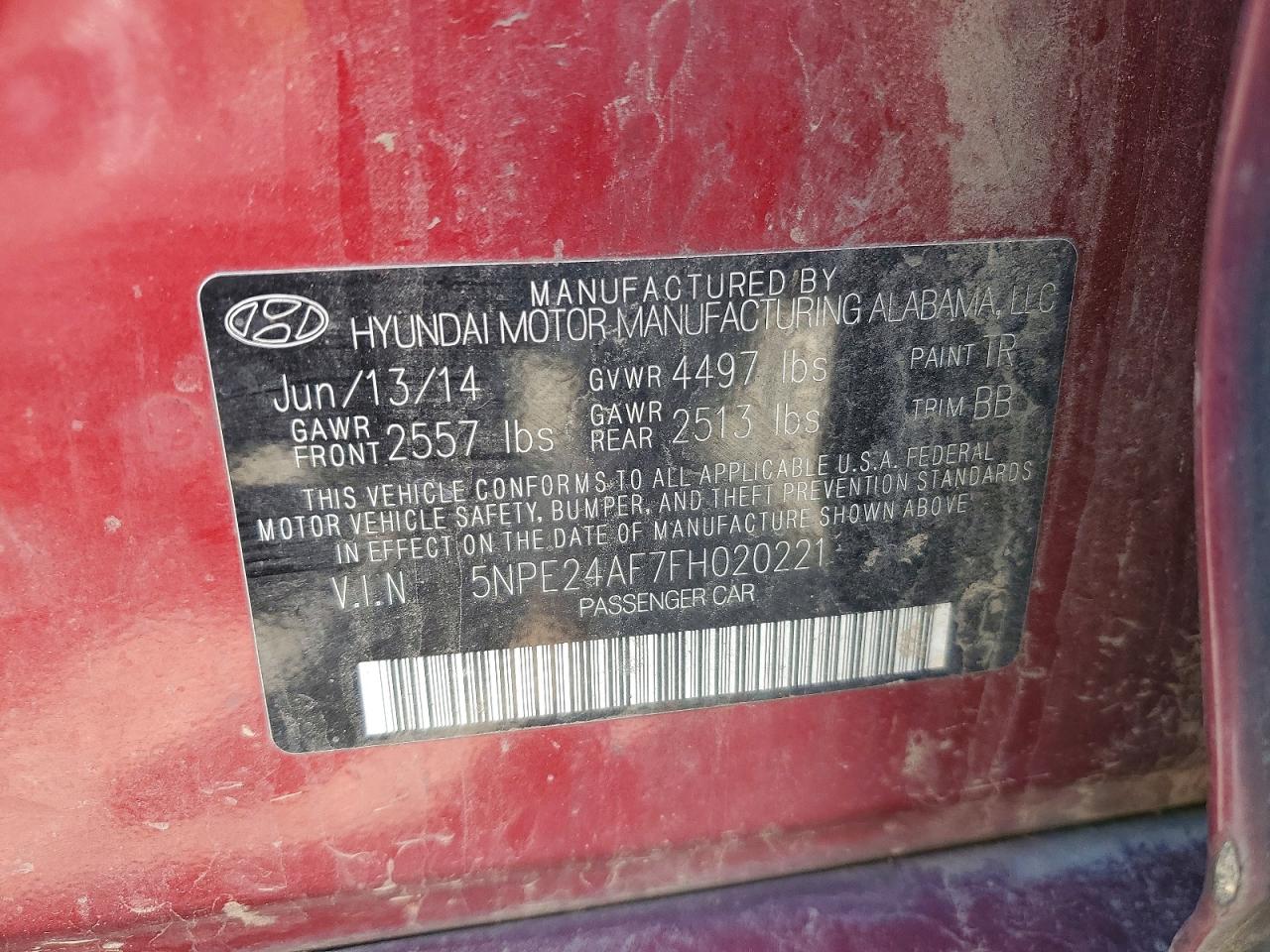 2015 HYUNDAI SONATA SE photo 23