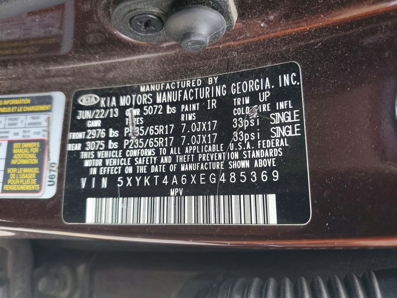 2014 KIA SORENTO LX photo 37