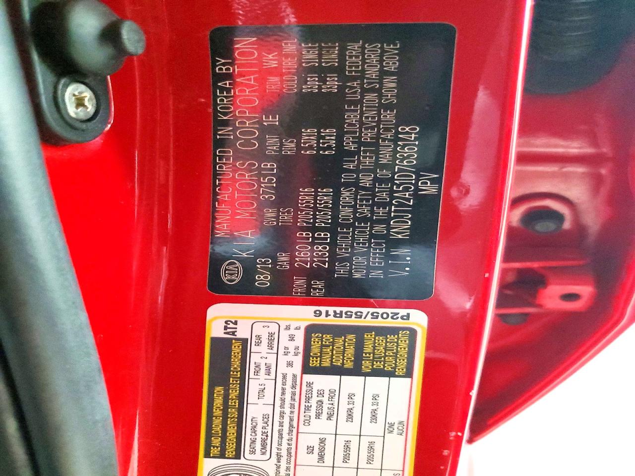 2013 KIA SOUL BASE photo 23
