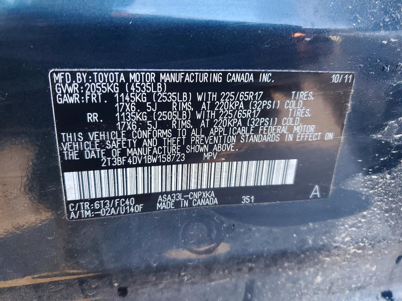 2011 TOYOTA RAV4 BASE photo 37