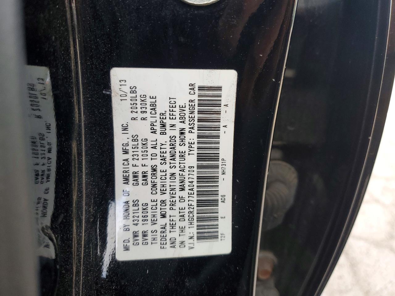 2014 HONDA ACCORD EX photo 23