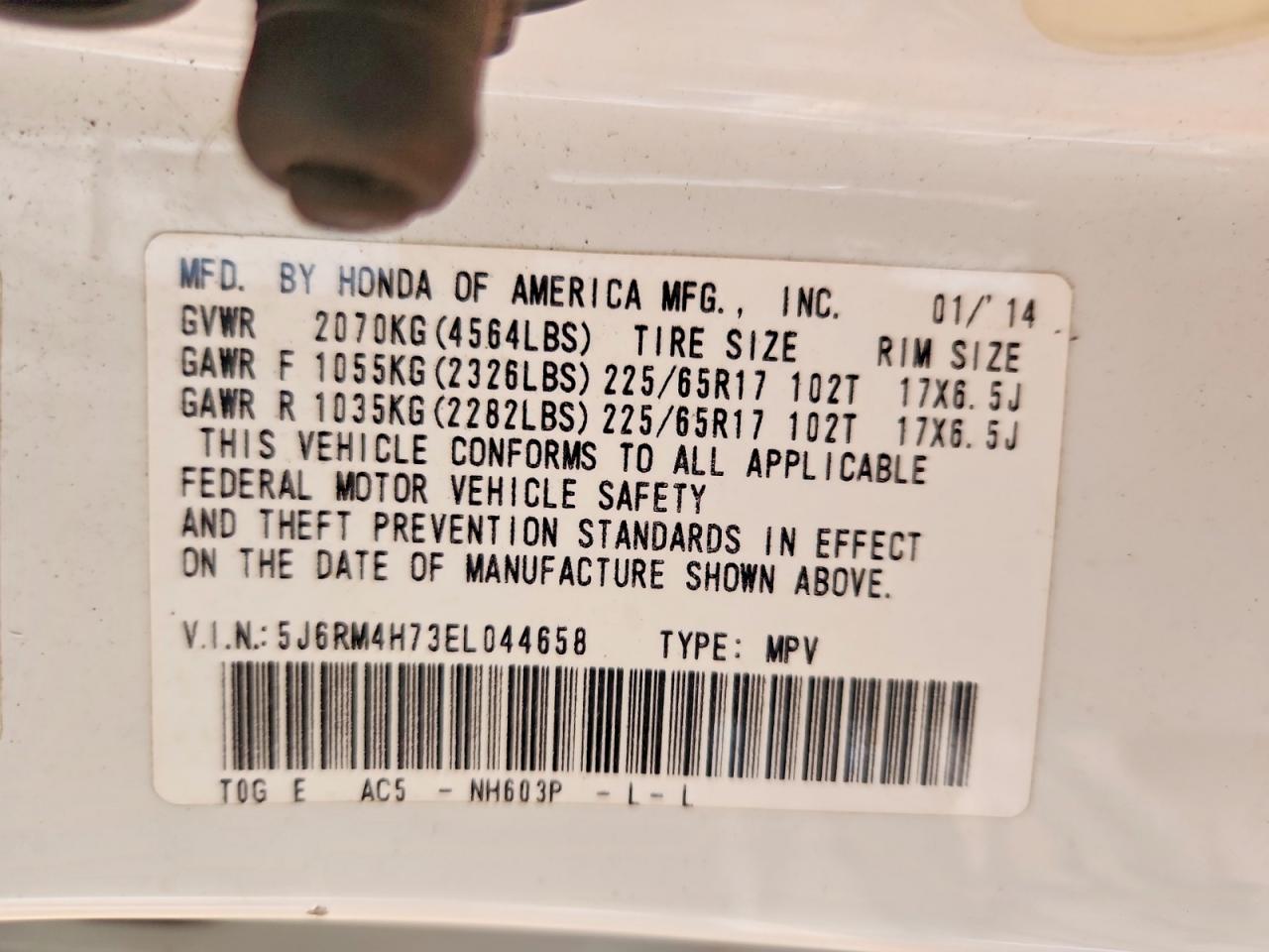 2014 HONDA CR-V EXL photo 13
