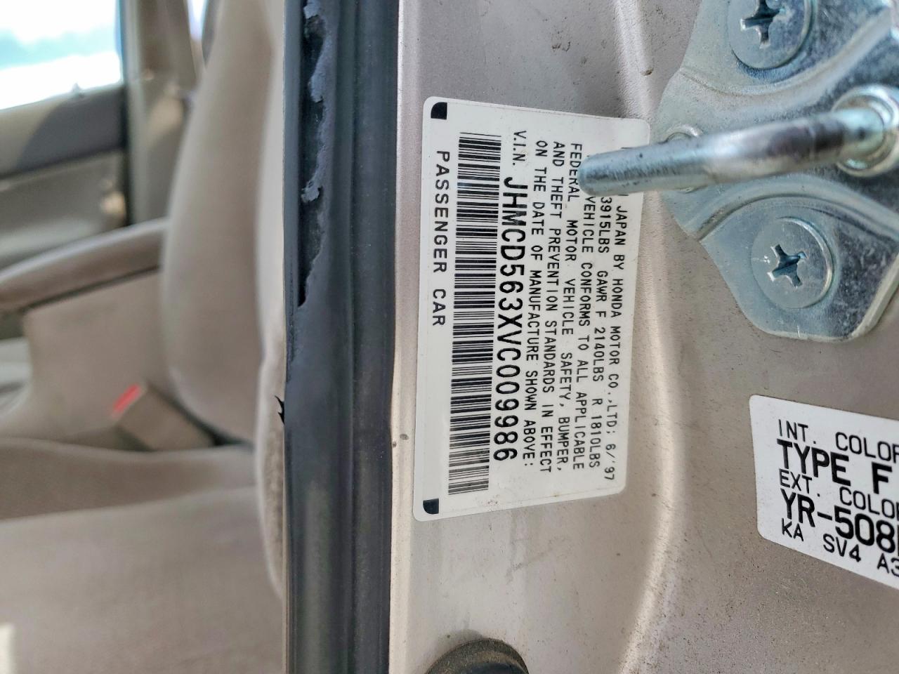 1997 HONDA ACCORD LX photo 34