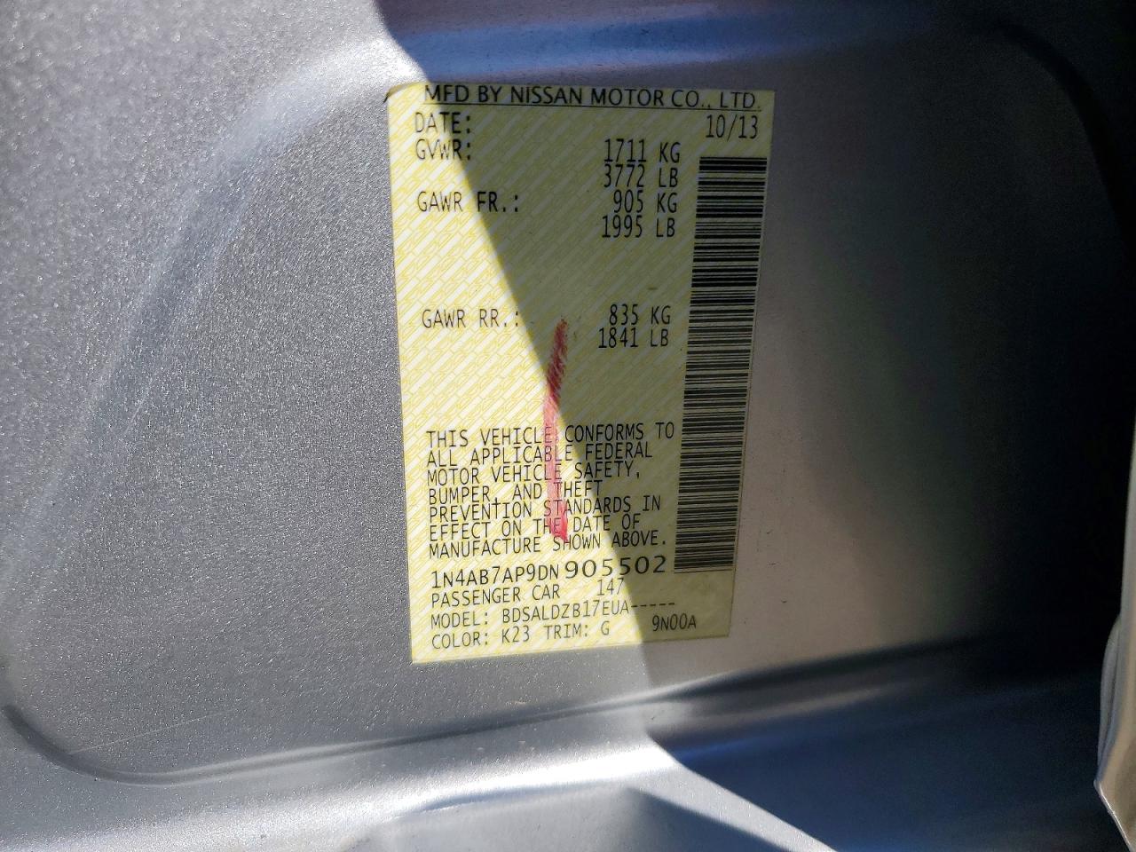 2013 NISSAN SENTRA SV photo 25