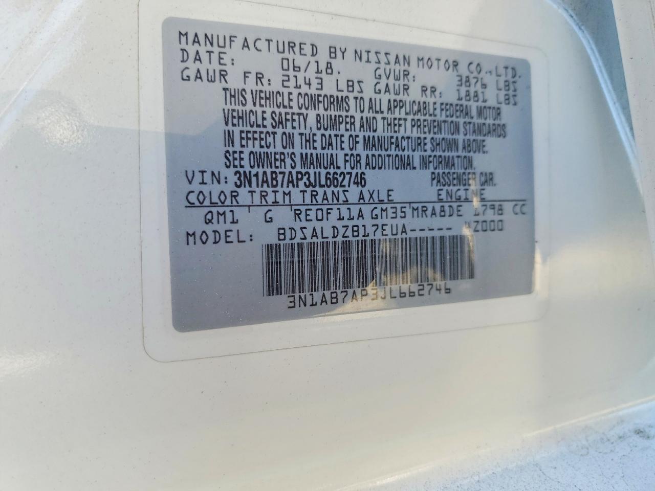2018 NISSAN SENTRA SV photo 34