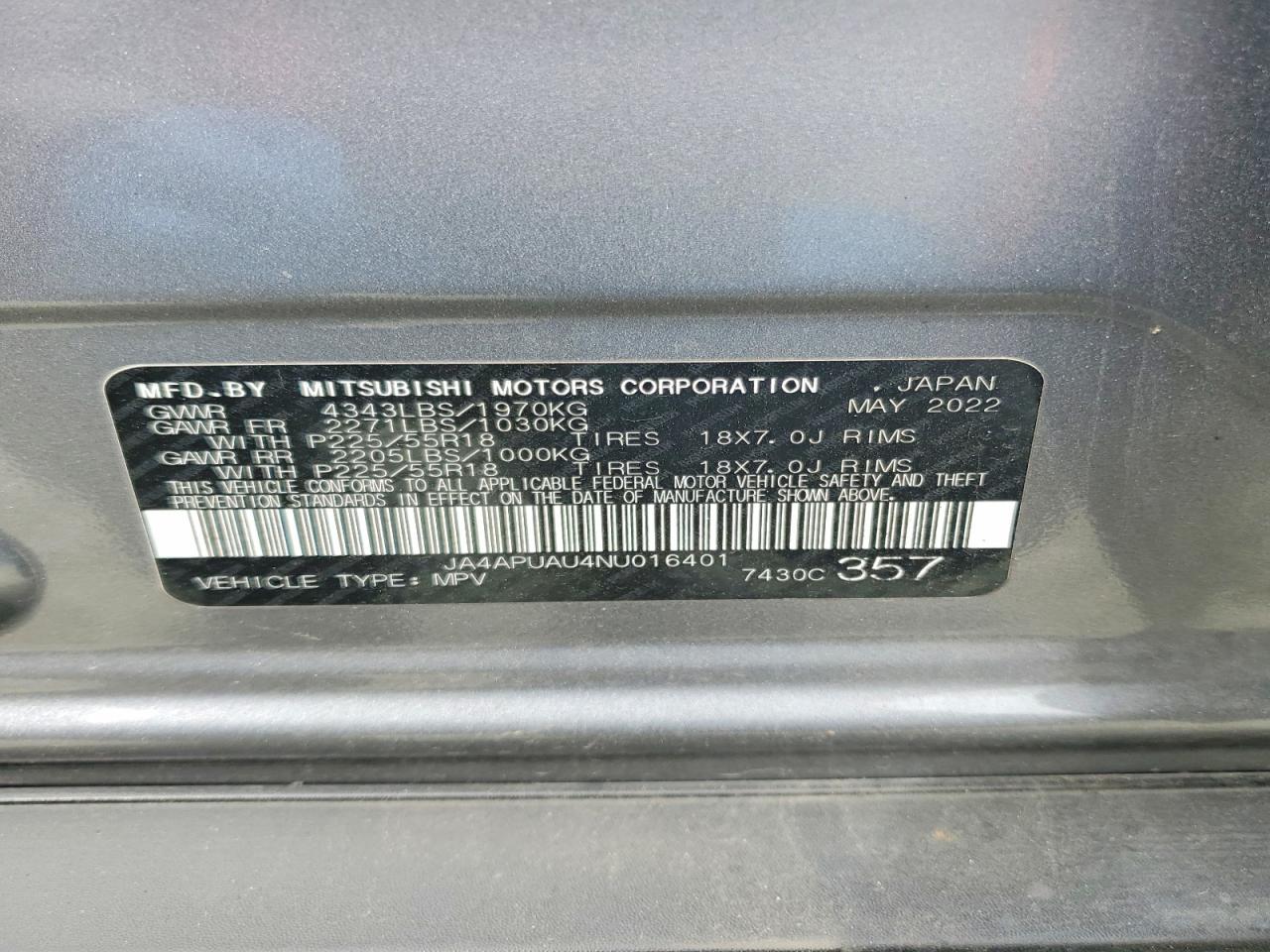 2022 MITSUBISHI OUTLANDER SPORT photo 14