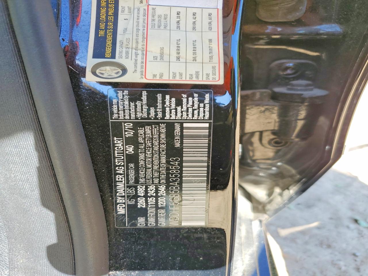 2011 MERCEDES-BENZ E 350 photo 23