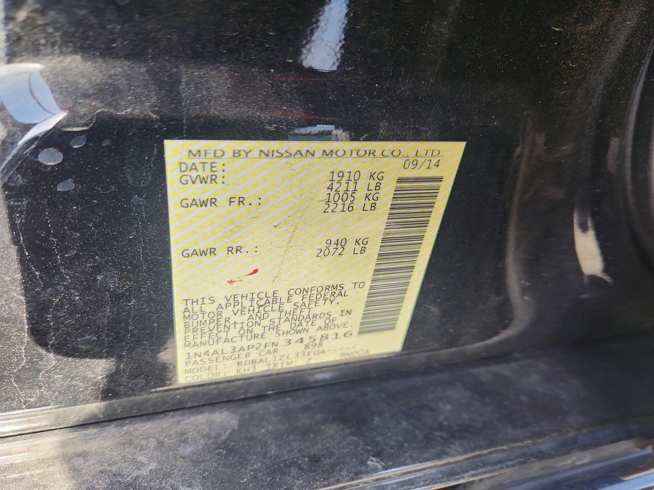 2015 NISSAN ALTIMA 2.5 SL photo 23