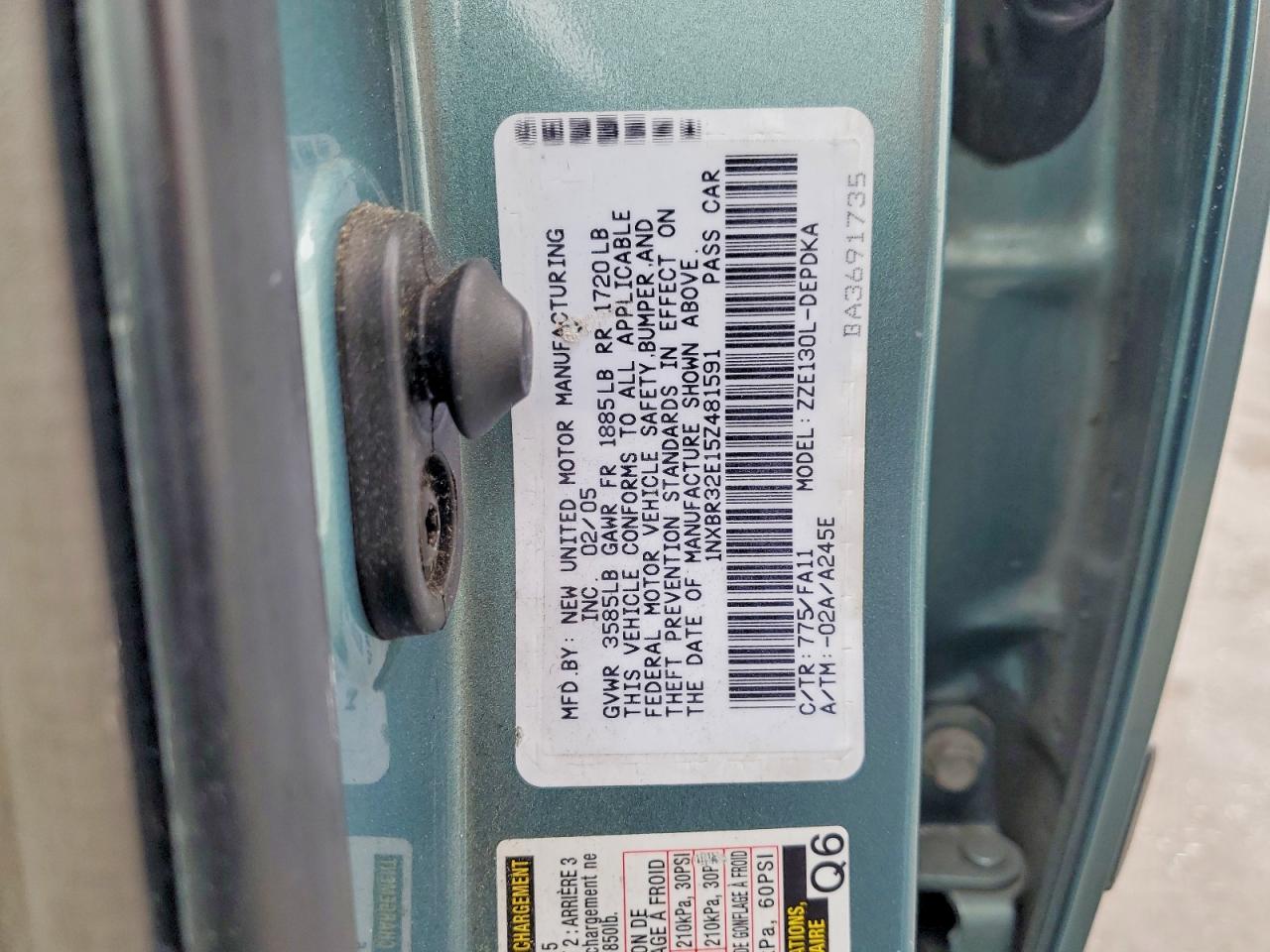 2005 TOYOTA COROLLA CE photo 23