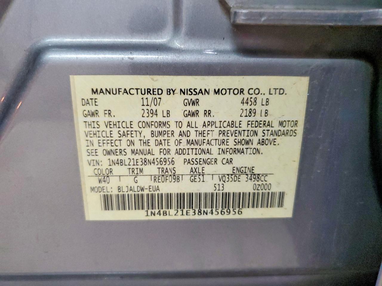 2008 NISSAN ALTIMA 3.5 SE photo 25