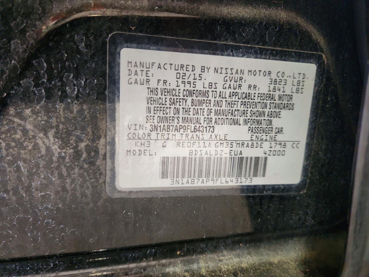 2015 NISSAN SENTRA SV photo 13