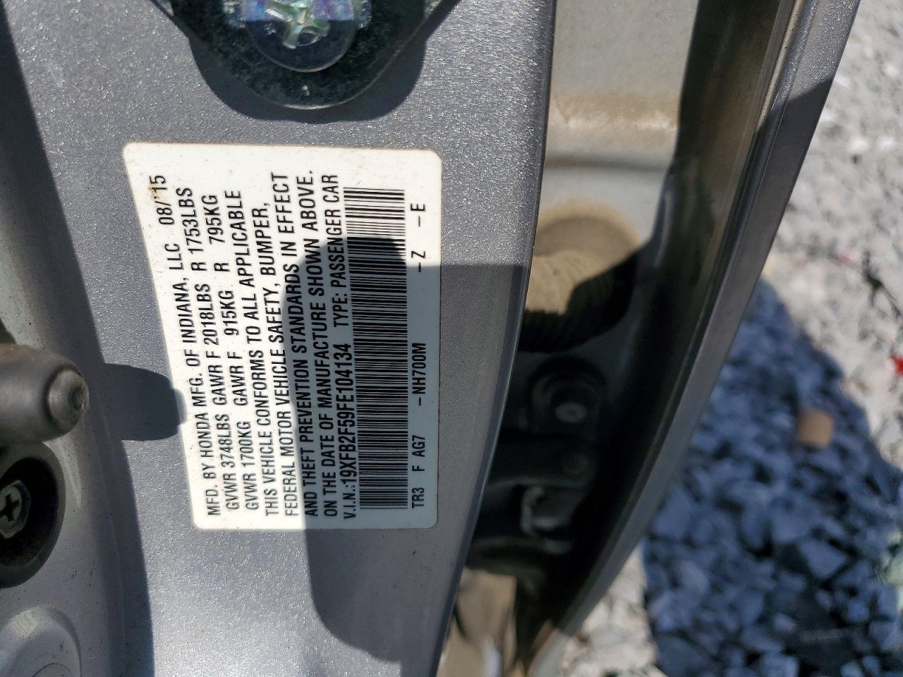 2015 HONDA CIVIC LX photo 37