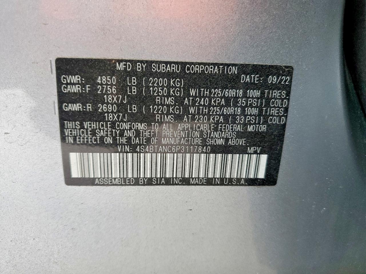 2023 SUBARU OUTBACK LIMITED photo 12
