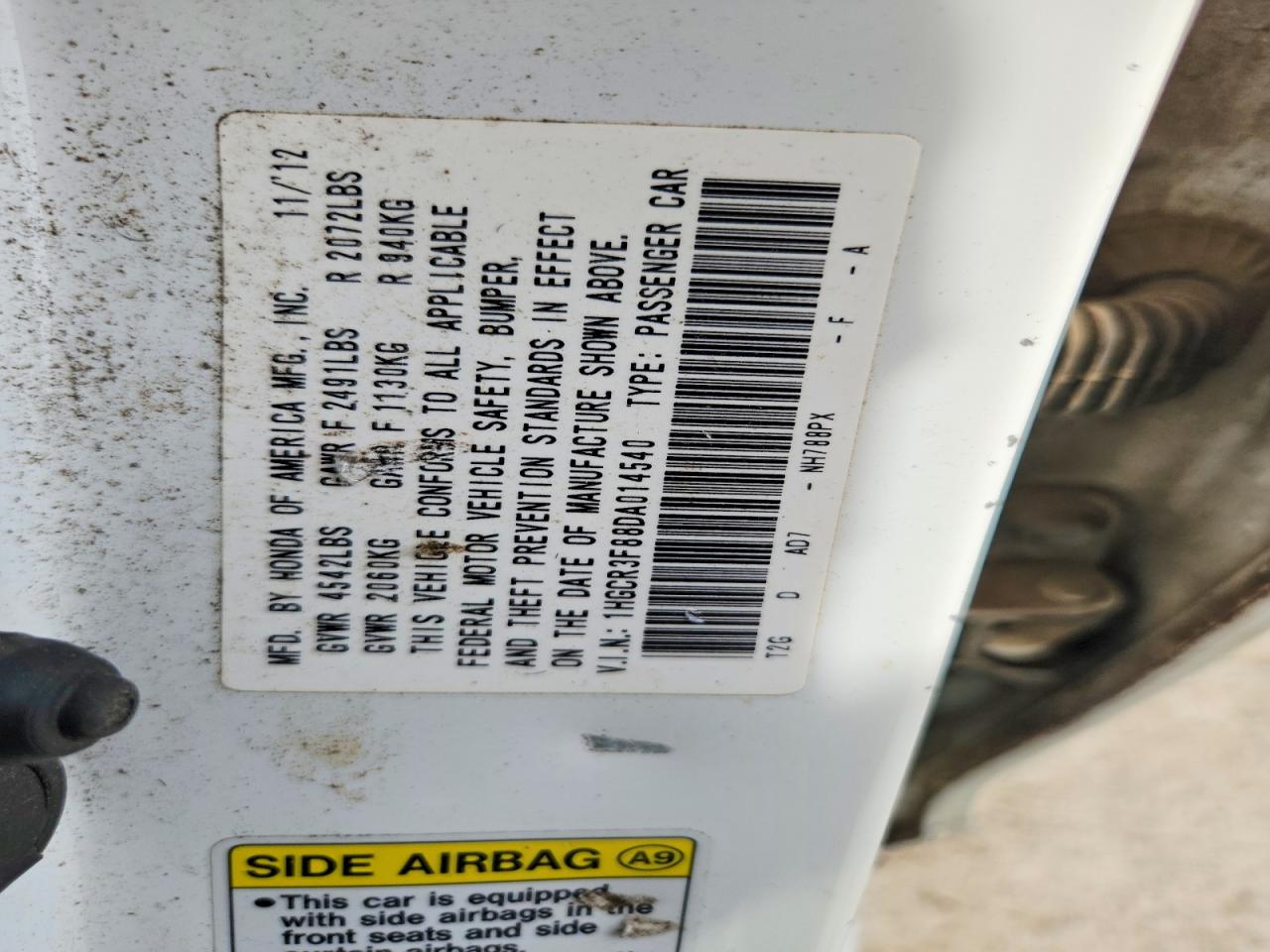 2013 HONDA ACCORD EXL photo 23