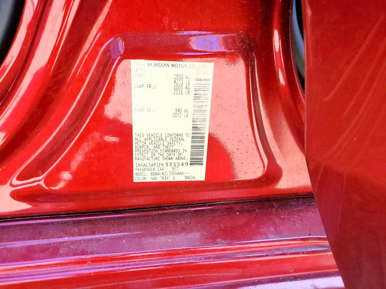 2014 NISSAN ALTIMA 2.5 S photo 23