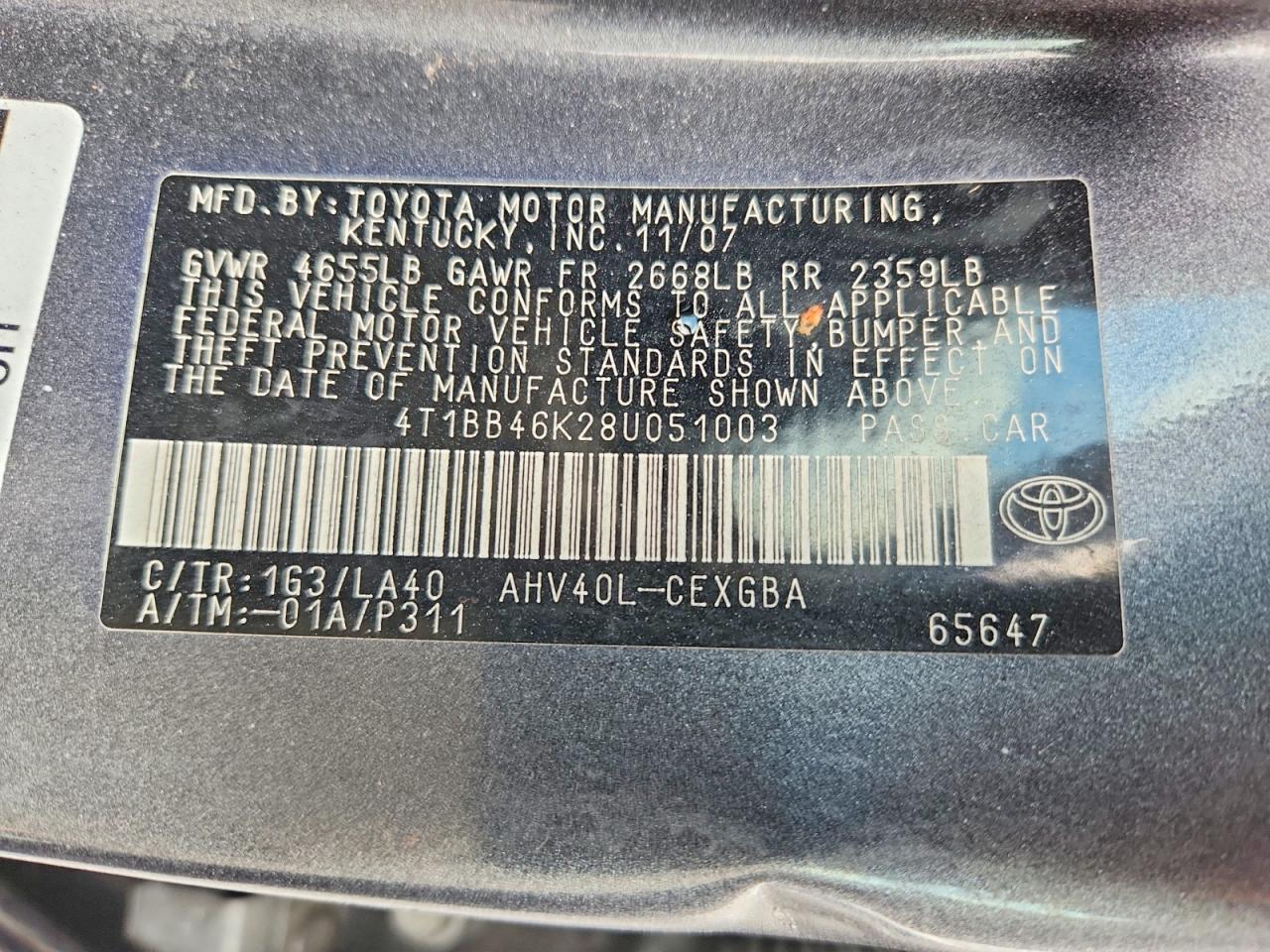 2008 TOYOTA CAMRY HYBRID photo 25