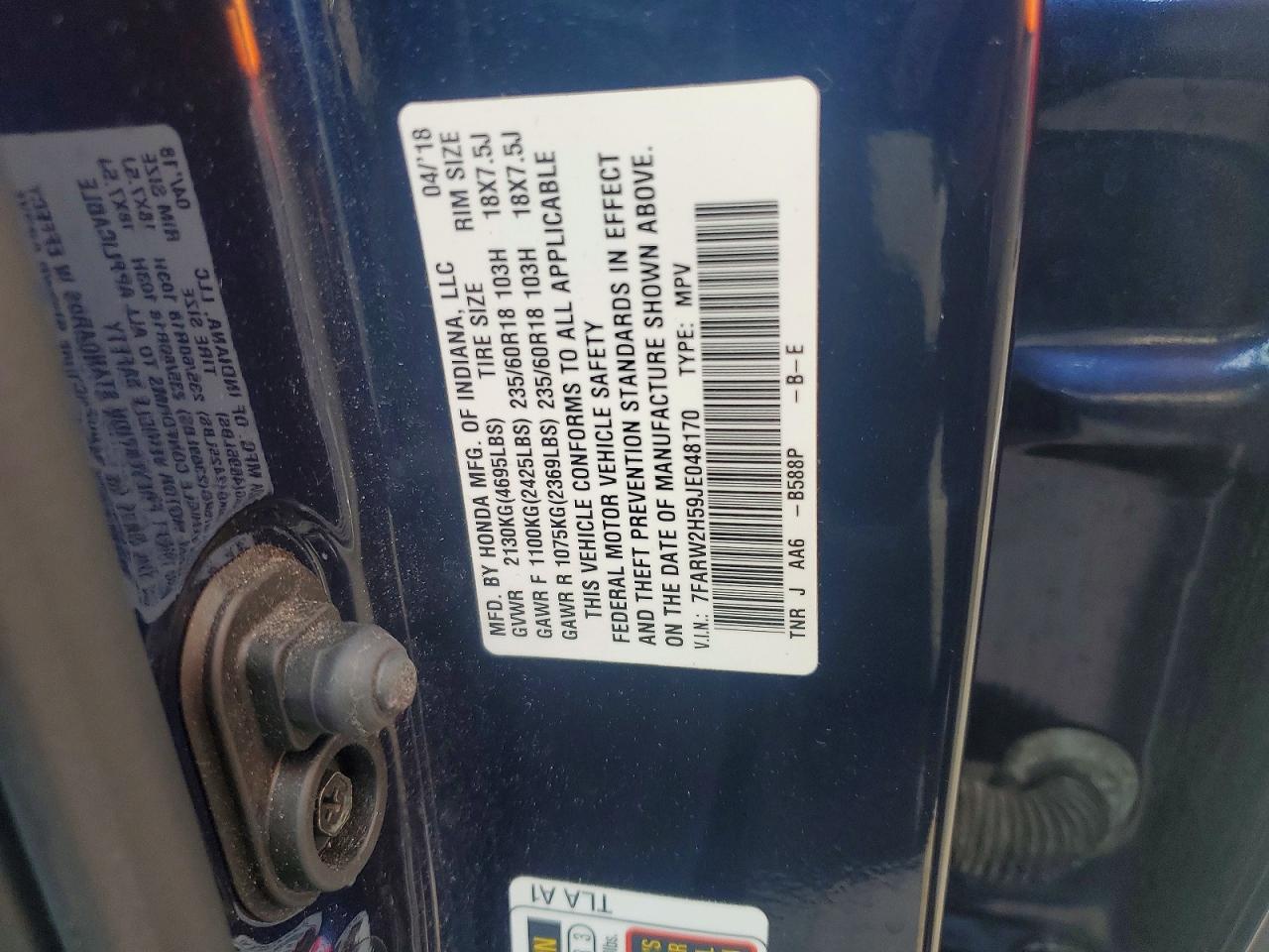 2018 HONDA CR-V EX photo 25