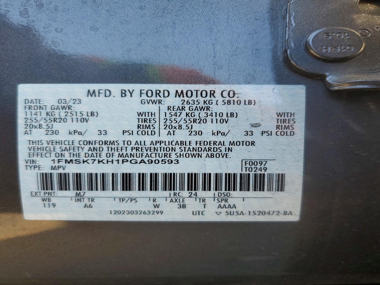 2023 FORD EXPLORER ST-LINE photo 40