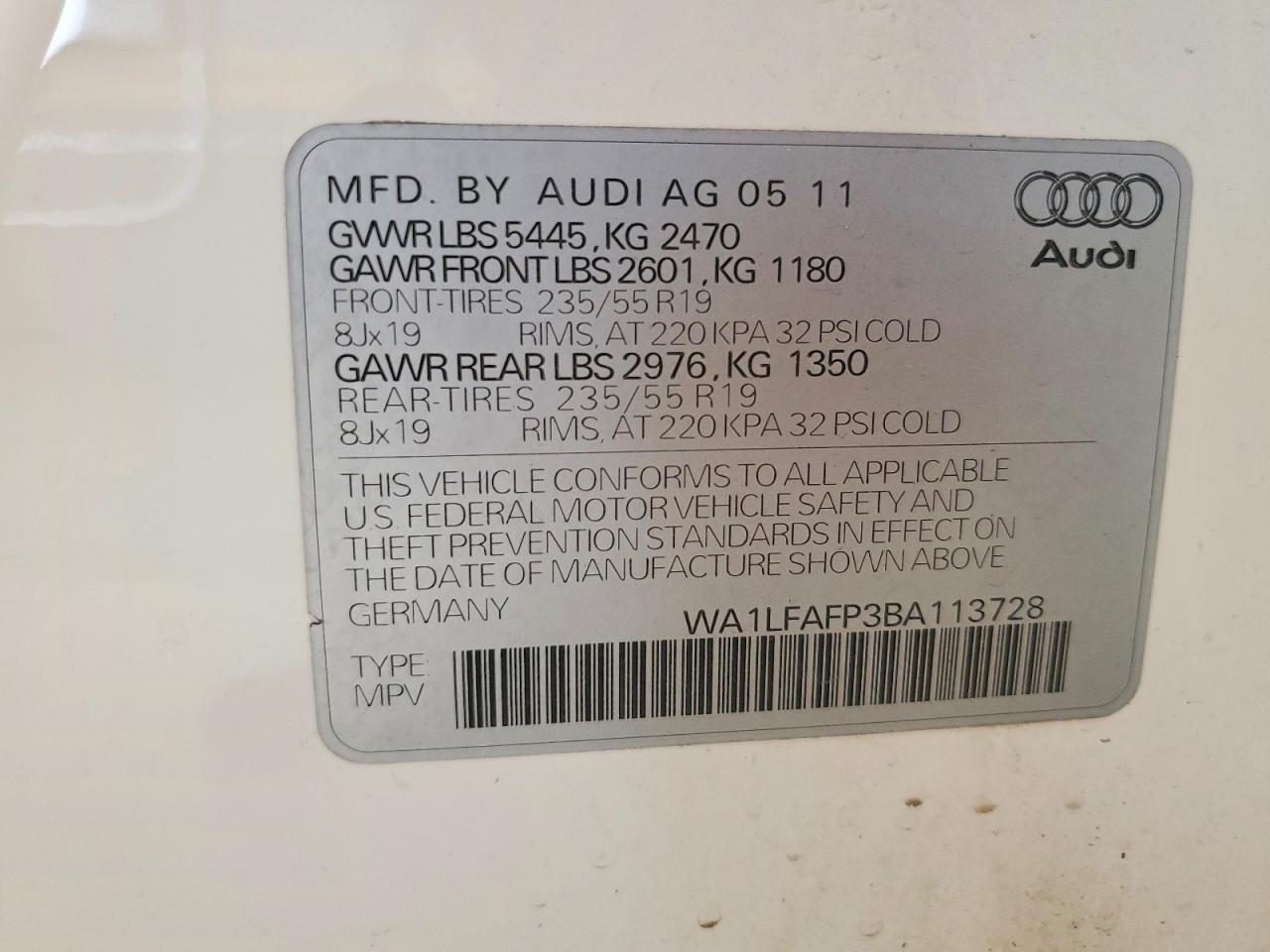 2011 AUDI Q5 PREMIUM PLUS photo 25