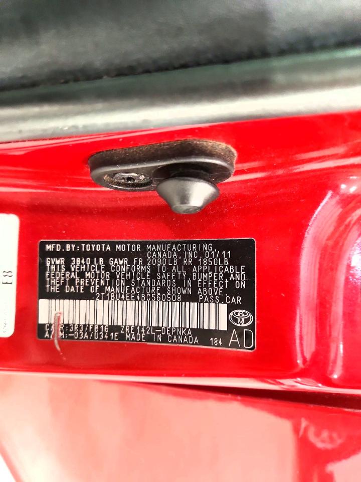 2011 TOYOTA COROLLA LE photo 12