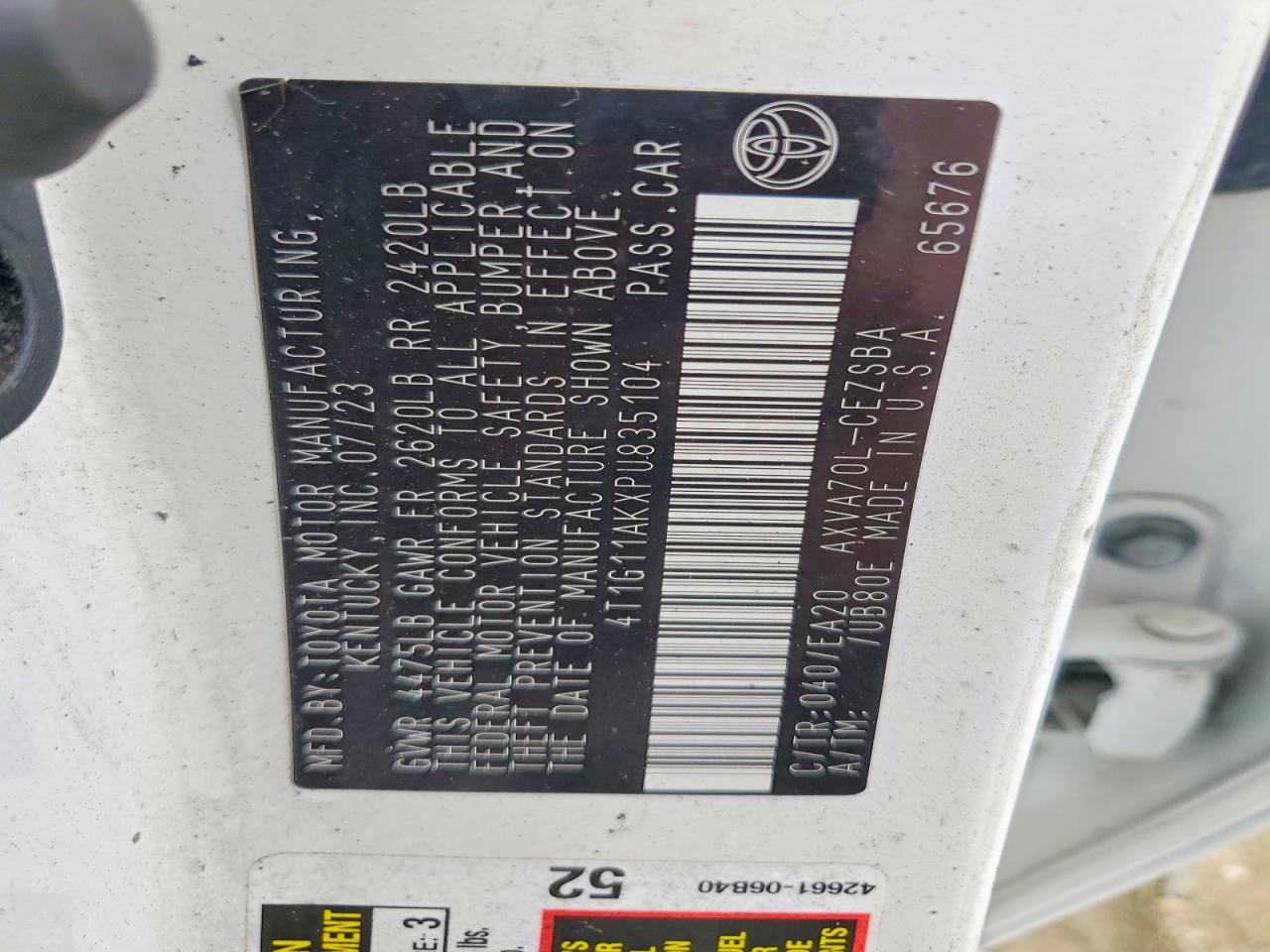 2023 TOYOTA CAMRY SE photo 23