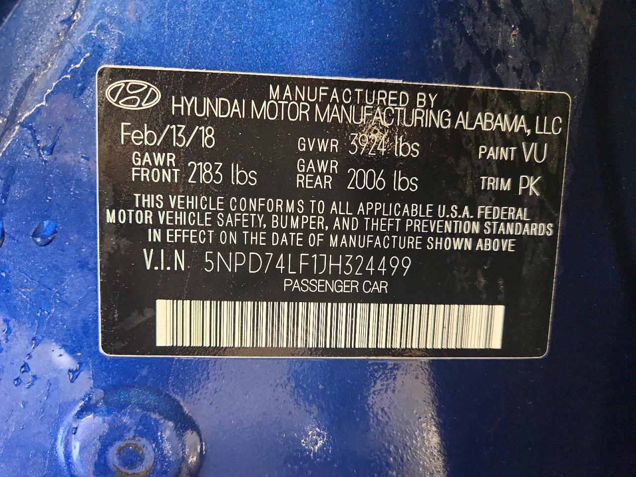 2018 HYUNDAI ELANTRA SE photo 37