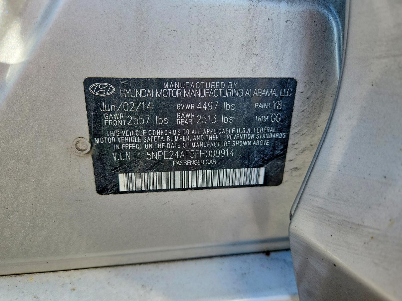 2015 HYUNDAI SONATA SE photo 13