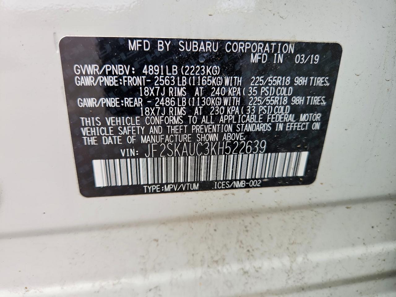 2019 SUBARU FORESTER LIMITED photo 25