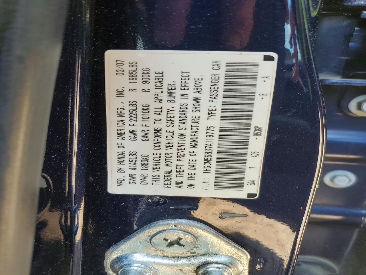 2007 HONDA ACCORD EX photo 34