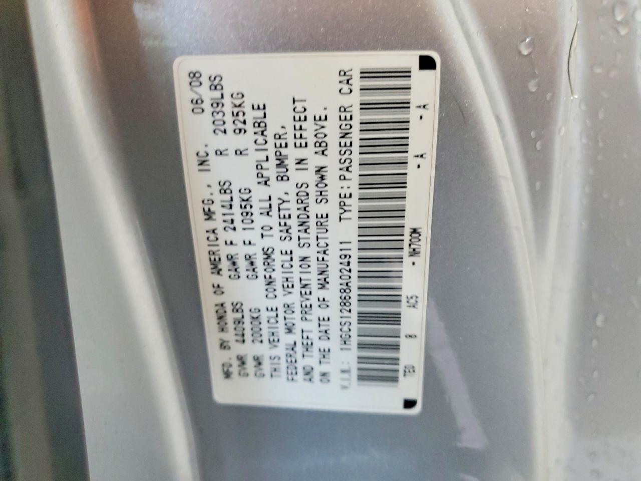 2008 HONDA ACCORD EXL photo 23