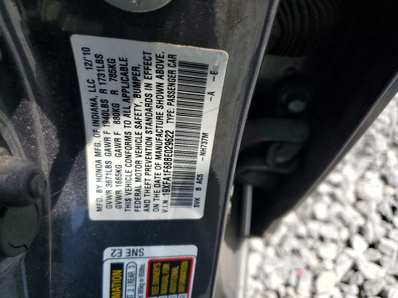 2011 HONDA CIVIC LX-S photo 23