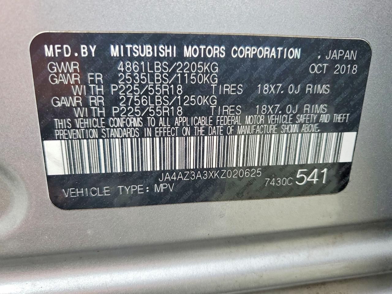 2019 MITSUBISHI OUTLANDER SE photo 25