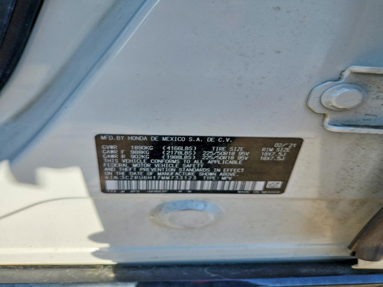 2021 HONDA HR-V SPORT photo 25