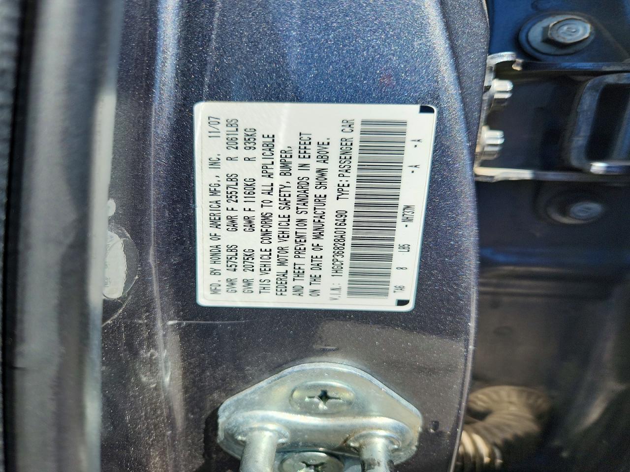 2008 HONDA ACCORD EXL photo 13